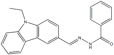 N'-[(E)-(9-ethyl-9H-carbazol-3-yl)methylidene]benzohydrazide 结构式