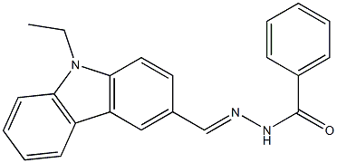 N'-[(E)-(9-ethyl-9H-carbazol-3-yl)methylidene]benzohydrazide Struktur