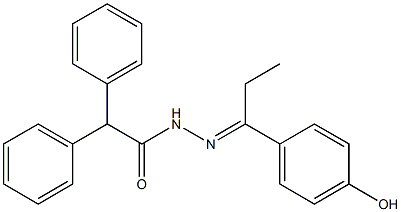 N'-[(E)-1-(4-hydroxyphenyl)propylidene]-2,2-diphenylacetohydrazide Structure