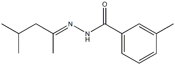 N'-[(E)-1,3-dimethylbutylidene]-3-methylbenzohydrazide,,结构式