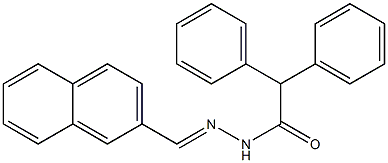 N'-[(E)-2-naphthylmethylidene]-2,2-diphenylacetohydrazide 结构式