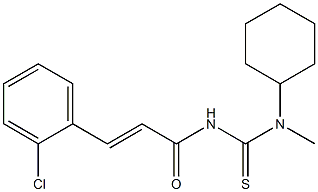 N'-[(E)-3-(2-chlorophenyl)-2-propenoyl]-N-cyclohexyl-N-methylthiourea Structure