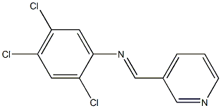 2,4,5-trichloro-N-[(E)-3-pyridinylmethylidene]aniline Structure