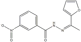 N'-[(Z)-1-(2-furyl)ethylidene]-3-nitrobenzohydrazide 化学構造式