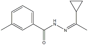 N'-[(Z)-1-cyclopropylethylidene]-3-methylbenzohydrazide Struktur