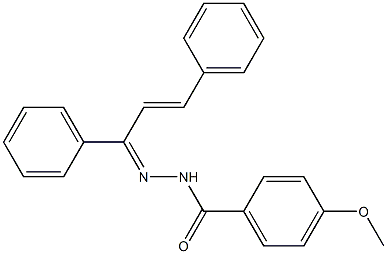 N'-[(Z,2E)-1,3-diphenyl-2-propenylidene]-4-methoxybenzohydrazide Structure