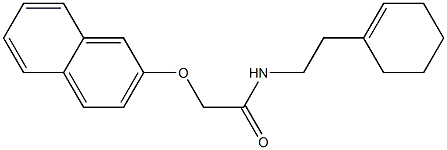 N-[2-(1-cyclohexen-1-yl)ethyl]-2-(2-naphthyloxy)acetamide,,结构式