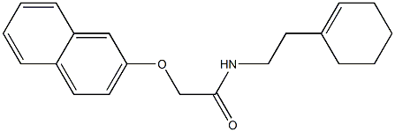 N-[2-(1-cyclohexen-1-yl)ethyl]-2-(2-naphthyloxy)acetamide 化学構造式