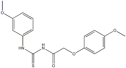 N-[2-(4-methoxyphenoxy)acetyl]-N'-(3-methoxyphenyl)thiourea Structure