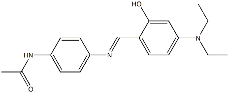 N-[4-({(E)-[4-(diethylamino)-2-hydroxyphenyl]methylidene}amino)phenyl]acetamide Structure