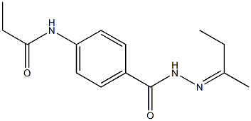 N-[4-({2-[(Z)-1-methylpropylidene]hydrazino}carbonyl)phenyl]propanamide Struktur