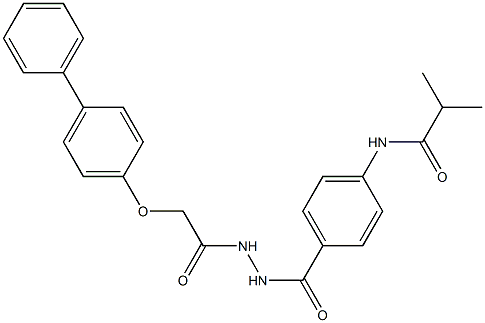 N-[4-({2-[2-([1,1'-biphenyl]-4-yloxy)acetyl]hydrazino}carbonyl)phenyl]-2-methylpropanamide Structure