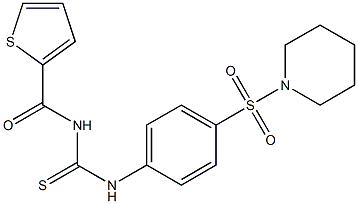 N-[4-(1-piperidinylsulfonyl)phenyl]-N'-(2-thienylcarbonyl)thiourea 结构式