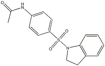 N-[4-(2,3-dihydro-1H-indol-1-ylsulfonyl)phenyl]acetamide,,结构式