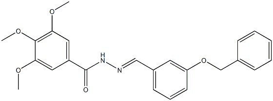 N'-{(E)-[3-(benzyloxy)phenyl]methylidene}-3,4,5-trimethoxybenzohydrazide Structure