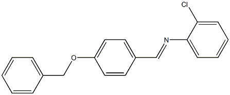 N-{(E)-[4-(benzyloxy)phenyl]methylidene}-N-(2-chlorophenyl)amine Structure