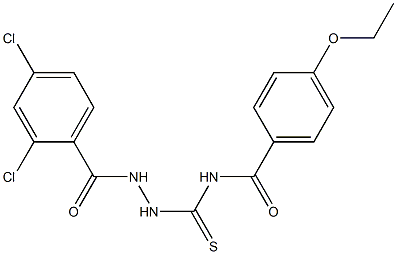 N-{[2-(2,4-dichlorobenzoyl)hydrazino]carbothioyl}-4-ethoxybenzamide Structure