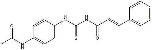 N-{4-[({[(E)-3-phenyl-2-propenoyl]amino}carbothioyl)amino]phenyl}acetamide