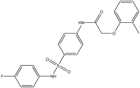 N-{4-[(4-fluoroanilino)sulfonyl]phenyl}-2-(2-methylphenoxy)acetamide Struktur