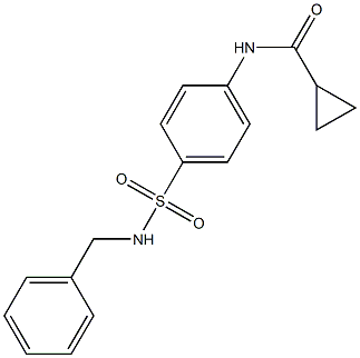 N-{4-[(benzylamino)sulfonyl]phenyl}cyclopropanecarboxamide,,结构式