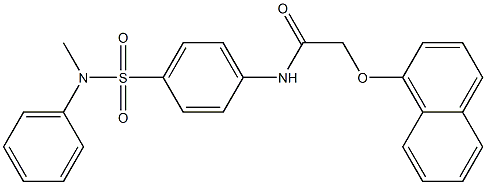 N-{4-[(methylanilino)sulfonyl]phenyl}-2-(1-naphthyloxy)acetamide Struktur