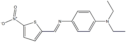 N-[4-(diethylamino)phenyl]-N-[(E)-(5-nitro-2-thienyl)methylidene]amine 化学構造式