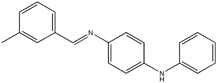 N-(4-anilinophenyl)-N-[(E)-(3-methylphenyl)methylidene]amine Structure