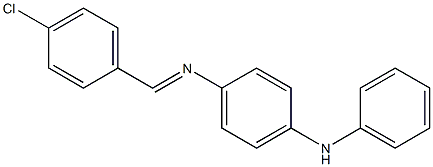 N-(4-anilinophenyl)-N-[(E)-(4-chlorophenyl)methylidene]amine,,结构式