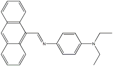 N-[(E)-9-anthrylmethylidene]-N-[4-(diethylamino)phenyl]amine Struktur