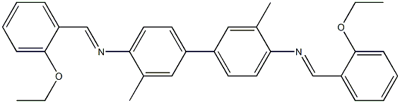N-[(E)-(2-ethoxyphenyl)methylidene]-N-(4'-{[(E)-(2-ethoxyphenyl)methylidene]amino}-3,3'-dimethyl[1,1'-biphenyl]-4-yl)amine Structure