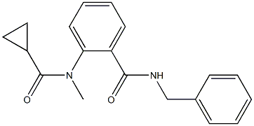 N-benzyl-2-[(cyclopropylcarbonyl)(methyl)amino]benzamide Structure