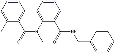 N-benzyl-2-[methyl(2-methylbenzoyl)amino]benzamide Structure