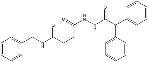 N-benzyl-4-[2-(2,2-diphenylacetyl)hydrazino]-4-oxobutanamide Structure