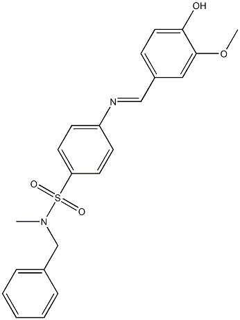 N-benzyl-4-{[(E)-(4-hydroxy-3-methoxyphenyl)methylidene]amino}-N-methylbenzenesulfonamide