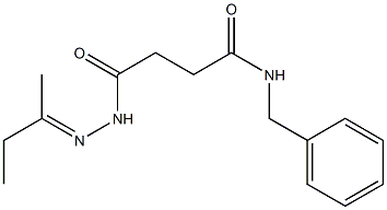 N-benzyl-4-{2-[(E)-1-methylpropylidene]hydrazino}-4-oxobutanamide Struktur