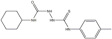 N-cyclohexyl-2-(4-toluidinocarbothioyl)-1-hydrazinecarboxamide Structure