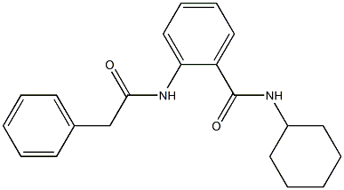 N-cyclohexyl-2-[(2-phenylacetyl)amino]benzamide,,结构式