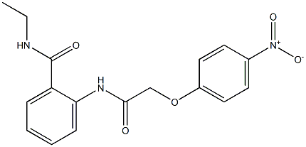 N-ethyl-2-{[2-(4-nitrophenoxy)acetyl]amino}benzamide 化学構造式