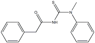 N-methyl-N-phenyl-N'-(2-phenylacetyl)thiourea Struktur