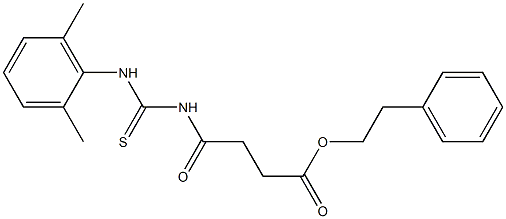 phenethyl 4-{[(2,6-dimethylanilino)carbothioyl]amino}-4-oxobutanoate 结构式