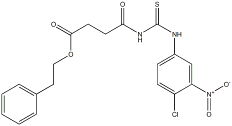 phenethyl 4-{[(4-chloro-3-nitroanilino)carbothioyl]amino}-4-oxobutanoate