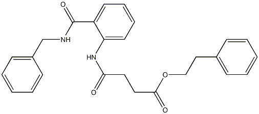 phenethyl 4-{2-[(benzylamino)carbonyl]anilino}-4-oxobutanoate,,结构式