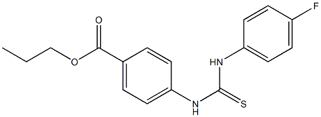 propyl 4-{[(4-fluoroanilino)carbothioyl]amino}benzoate Structure