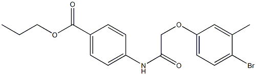 propyl 4-{[2-(4-bromo-3-methylphenoxy)acetyl]amino}benzoate