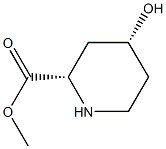 cis-methyl 4-hydroxy-2-piperidinecarboxylate Struktur
