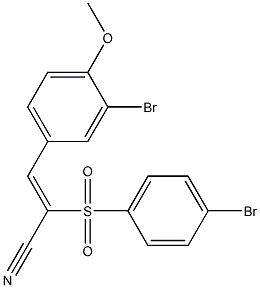 (Z)-3-(3-bromo-4-methoxyphenyl)-2-[(4-bromophenyl)sulfonyl]-2-propenenitrile