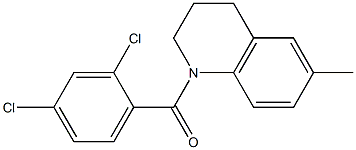 (2,4-dichlorophenyl)[6-methyl-3,4-dihydro-1(2H)-quinolinyl]methanone 化学構造式