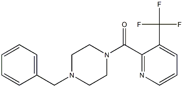 (4-benzylpiperazino)[3-(trifluoromethyl)-2-pyridinyl]methanone Structure