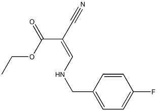 ethyl (Z)-2-cyano-3-[(4-fluorobenzyl)amino]-2-propenoate 化学構造式