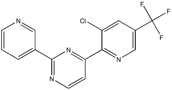 4-[3-chloro-5-(trifluoromethyl)-2-pyridinyl]-2-(3-pyridinyl)pyrimidine Struktur